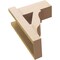 Ekena Millwork 6-in W x 12-in D x 16-in H Funston Block Rough Cedar Woodgrain TimberThane Outlooker, Primed Tan OUTUR060X12X16FST44RCPR - alternate 3